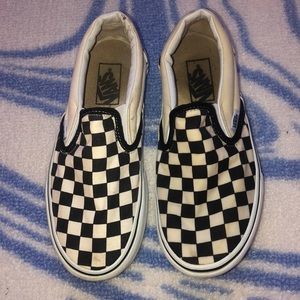 Vans checkered slip ons